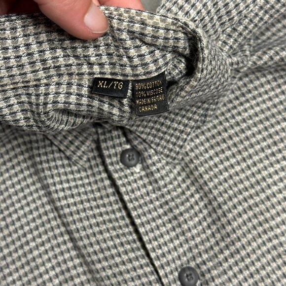 Avanlata Harry Rosen Dress Shirt Textured Cotton Viscose Long Sleeve XL - Picture 6 of 7